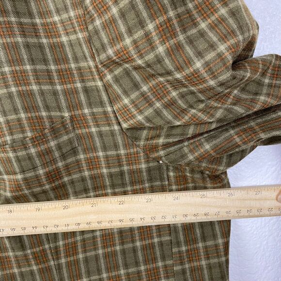 Men’s Sergio Valentino 2 PC Suit  Size  Wool Beige Green Brown Plaid Jacket/Vest - Picture 10 of 15